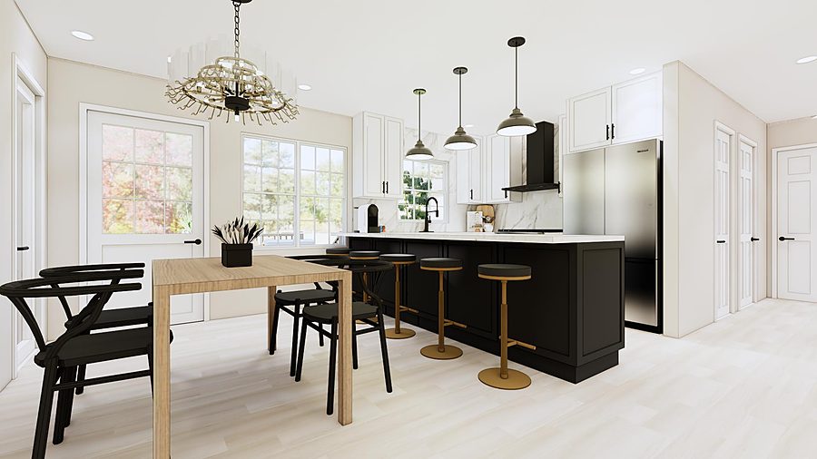 Two-Tone Island Kitchen — 3D Designs by DFC Home Improvement