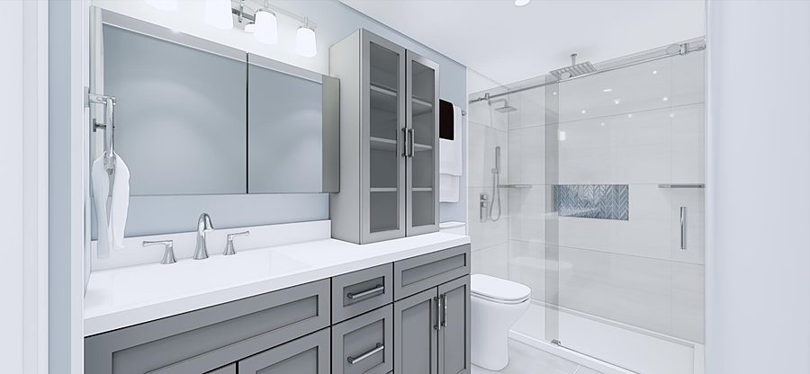 Custom Tile Bath Suite — 3D Designs by DFC Home Improvement