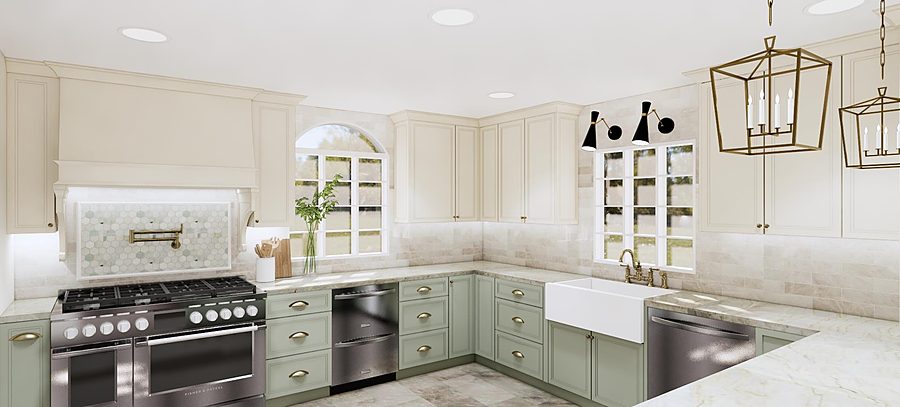 Sage Shaker Kitchen — 3D Designs by DFC Home Improvement