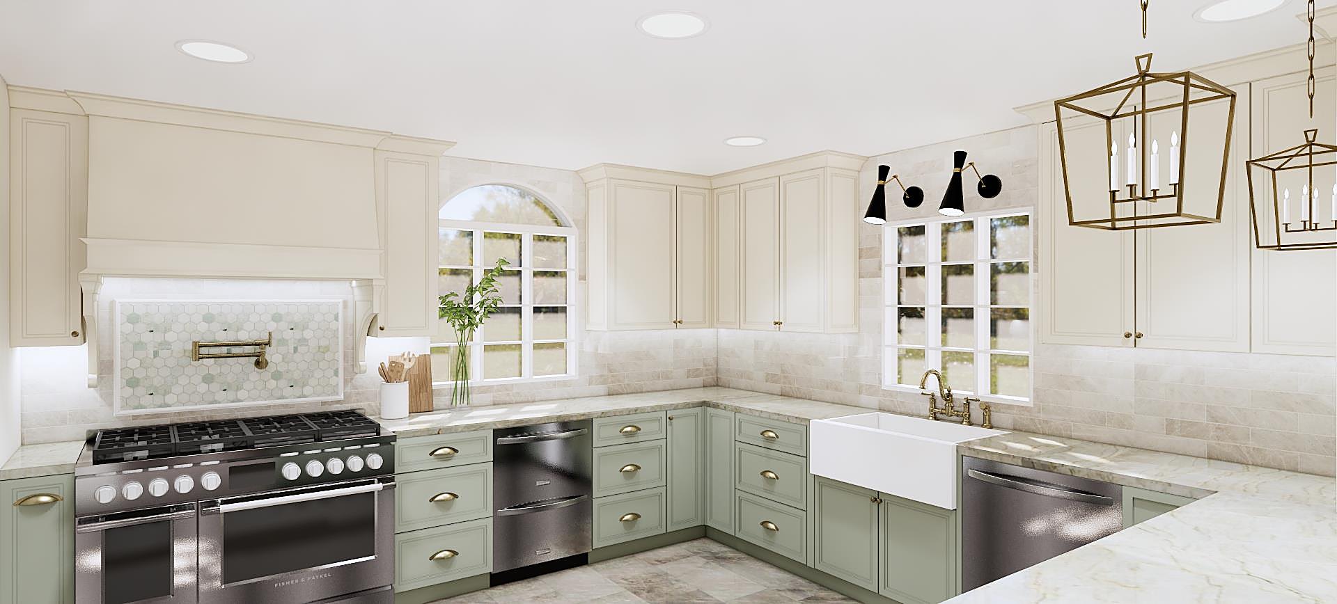 Photoreal 3D kitchen rendering by DFC Home Improvement