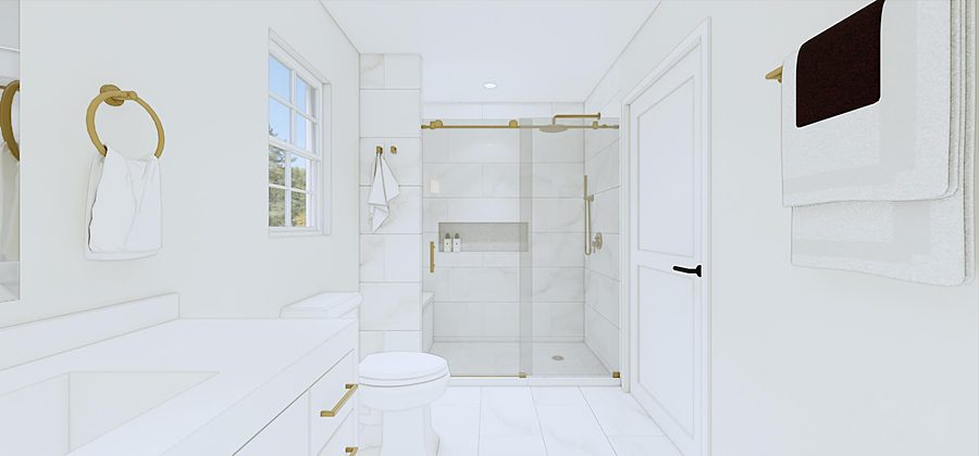 White Kitchen & Spa Baths — 3D Designs by DFC Home Improvement