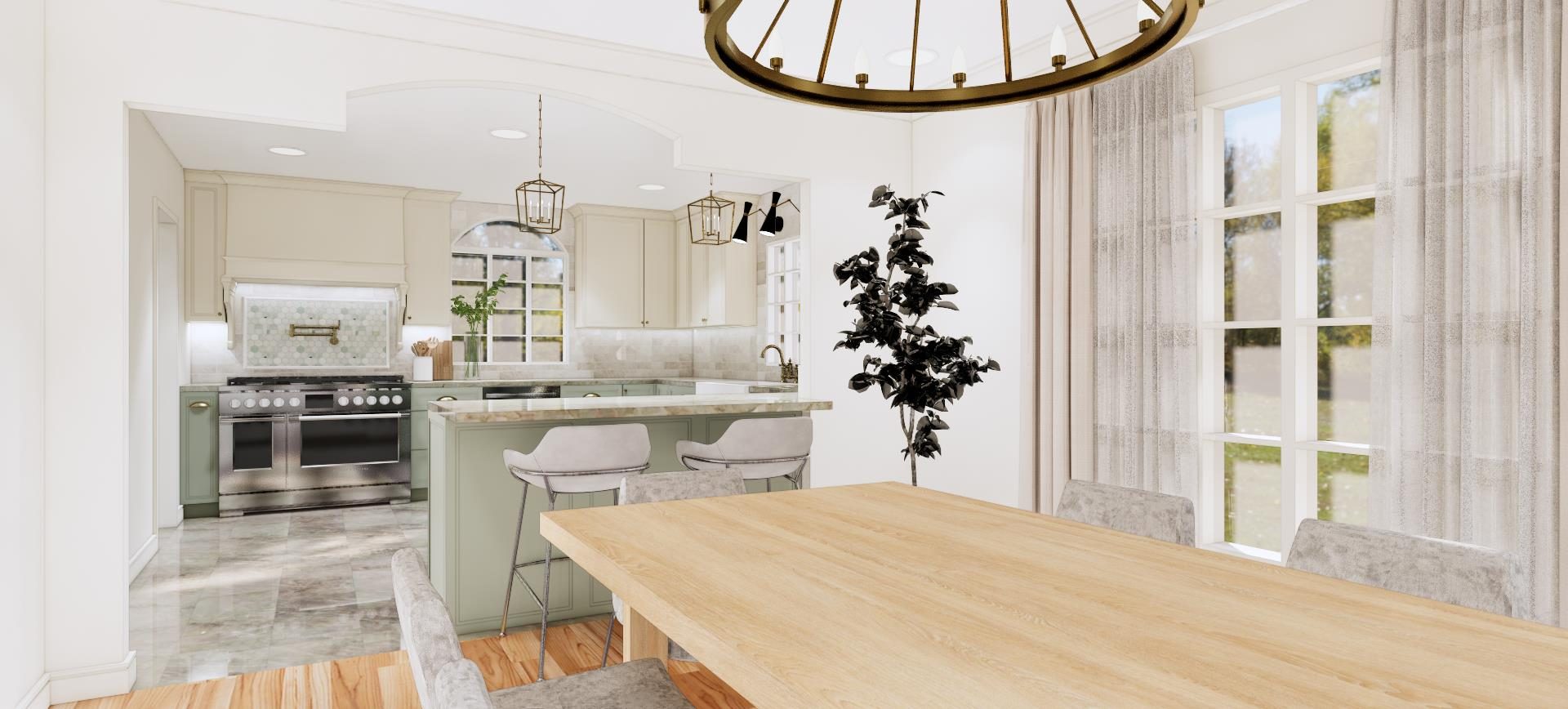 Photoreal 3D kitchen rendering by DFC Home Improvement