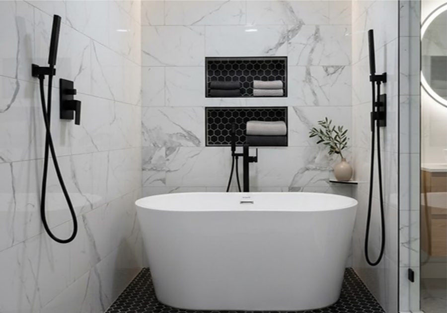 Sculptural Soaking Tub — Bathrooms by DFC Home Improvement