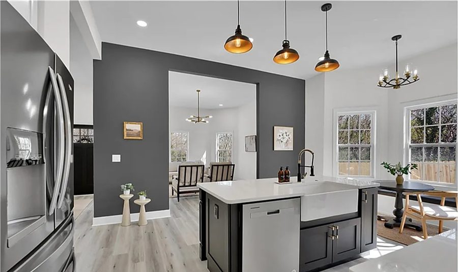 Geometric Backsplash Kitchen — Kitchens by DFC Home Improvement
