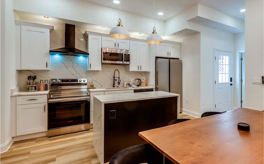 Warm Wood Accent Kitchen — Kitchens by DFC Home Improvement