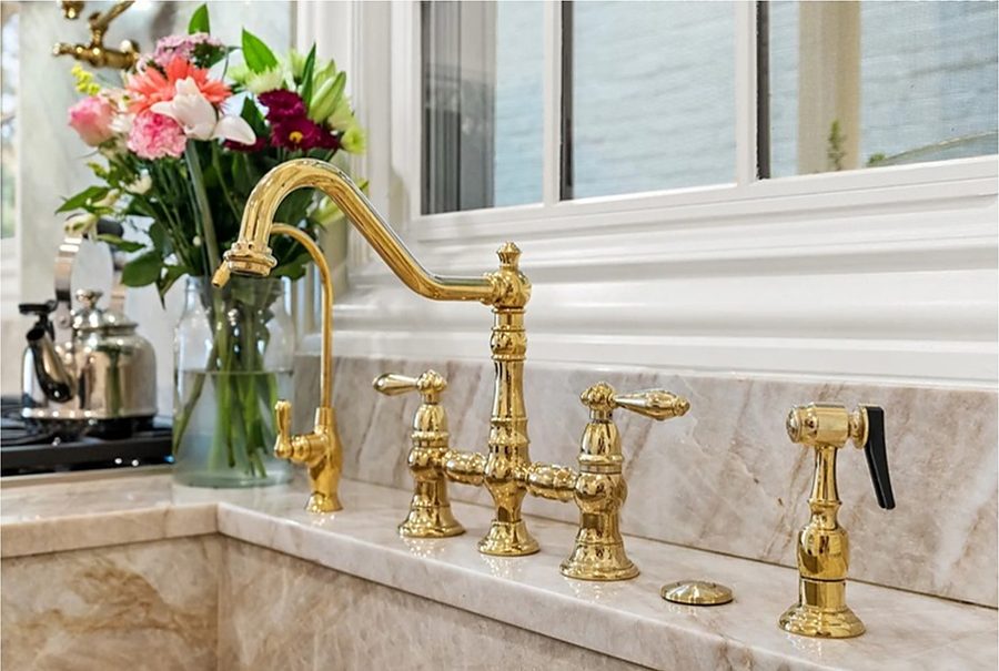 Marble & Brass Kitchen — Kitchens by DFC Home Improvement