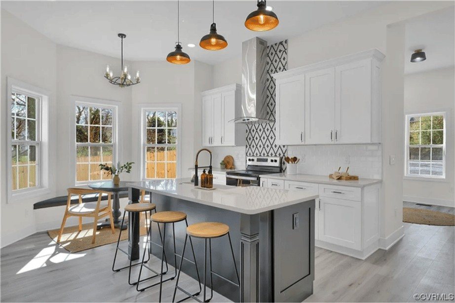 Geometric Backsplash Kitchen — finished project by DFC Home Improvement