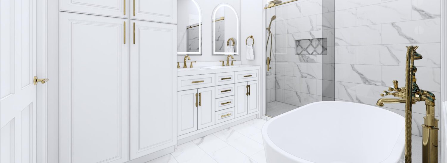 Marble Spa Bath — 3D design rendering by DFC Home Improvement