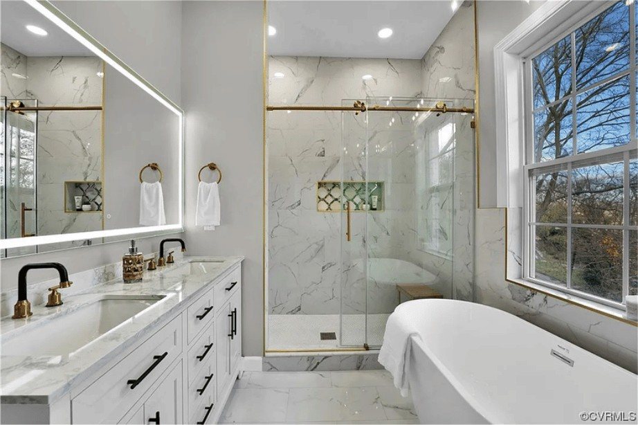 Marble Spa Bath — finished project by DFC Home Improvement