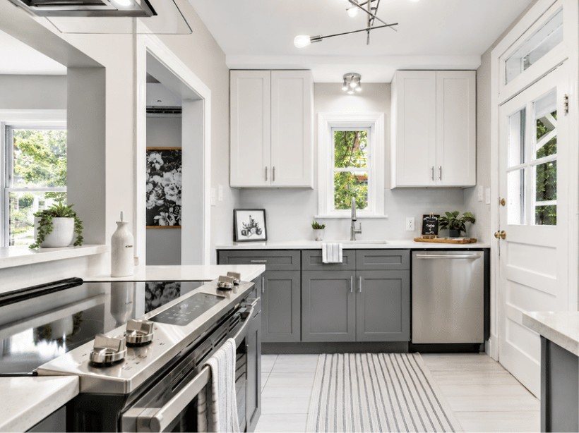 Two-Tone Galley Kitchen — finished project by DFC Home Improvement