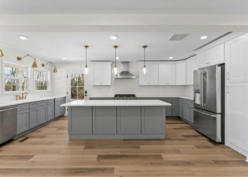 Classic White & Gray Kitchen — finished project by DFC Home Improvement