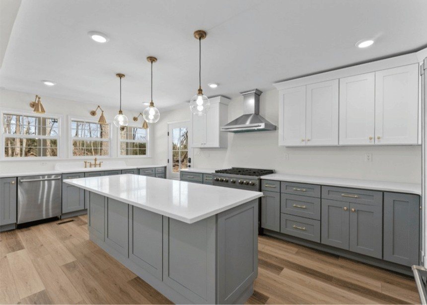 Classic White & Gray Kitchen — finished project by DFC Home Improvement