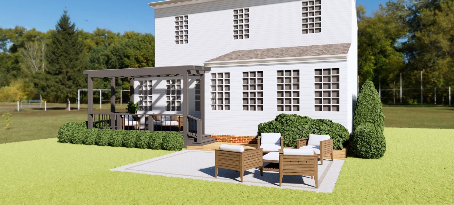 Farmhouse Exterior Transformation — 3D design rendering by DFC Home Improvement